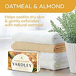 4-Oz Yardley London Moisturizing Bath Bar Soap (Oatmeal &amp; Almond) $0.84 + Free Shipping w/ Prime or $35+