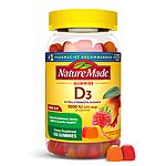 150-Count Nature Made Vitamin D3 5000 IU Per Serving Gummies (Bone &amp; Immune Health Support, 75-Day Supply) $8.60 w/ S&amp;S + Free Shipping w/ Prime or on $35+
