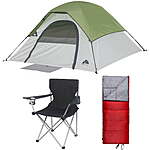 Ozark Trail Weekend Camping Starter Kit Bundle (3-Person Dome Tent, Camp Chair, Sleeping Bag) $44.97 + Free Shipping