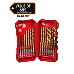 30-Piece Milwaukee Titanium Drill Bit Set $29.97 + Free Shipping
