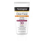 3-Oz Neutrogena Clear Face Sunscreen Lotion for Acne-Prone Skin (Broad Spectrum SPF 30) $4.22 w/ S&amp;S + Free Shipping w/ Prime or on $35+