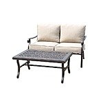 Lowe's: allen + roth Ebervale 2-Piece Aged Bronze Aluminum Patio Conversation Set w/Cushions $248 + FS YMMV