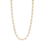 20&quot; Saks Fifth Avenue Gold Vermeil Paperclip Chain Necklace $40 + FS w/ SR