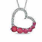 Zales: Extra 25% Off Select Clearance: Journey Lab-Created Ruby Tilted Rope Heart Pendant in Sterling Silver  $22.10 &amp; More + 2.5% SD Cashback (PC Req'd) + Free Shipping