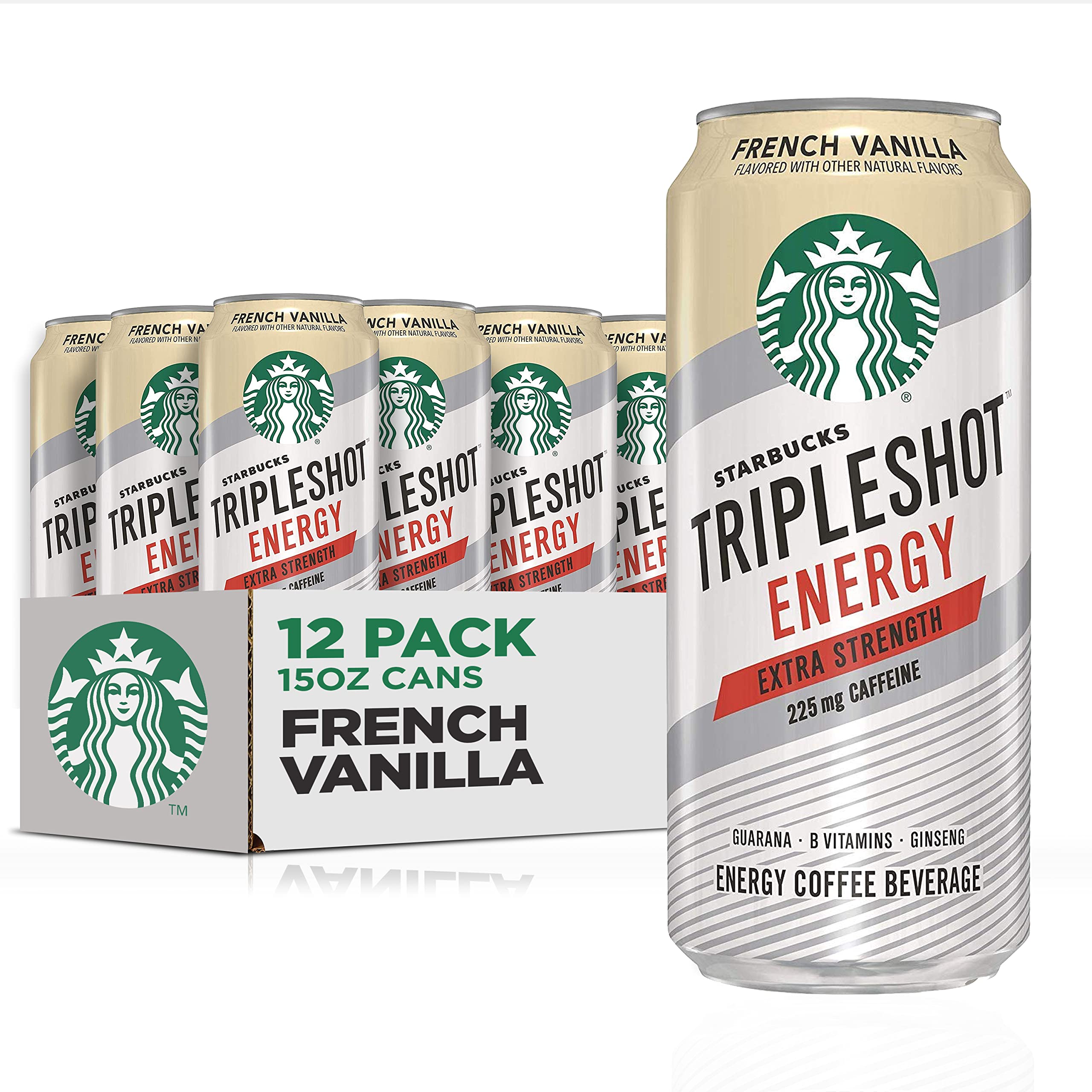 12-Pack 15-Oz Starbucks Tripleshot Energy Extra Strength Espresso Coffee Beverage (French Vanilla) $19.75 w/ S&S + Free Shipping w/ Prime or on $35+