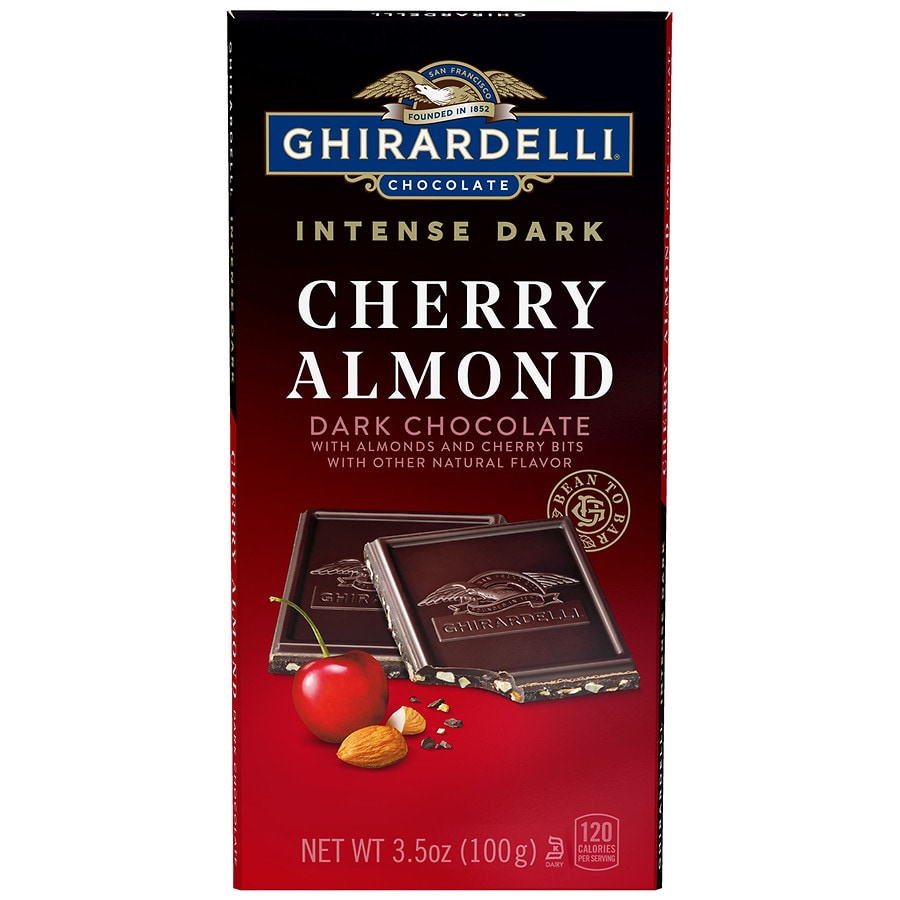 3.5-Oz Ghirardelli Intense Dark Chocolate Cherry Almond Squares: 2 for $2.85 at Walgreens w/ Free Store Pickup on $10+