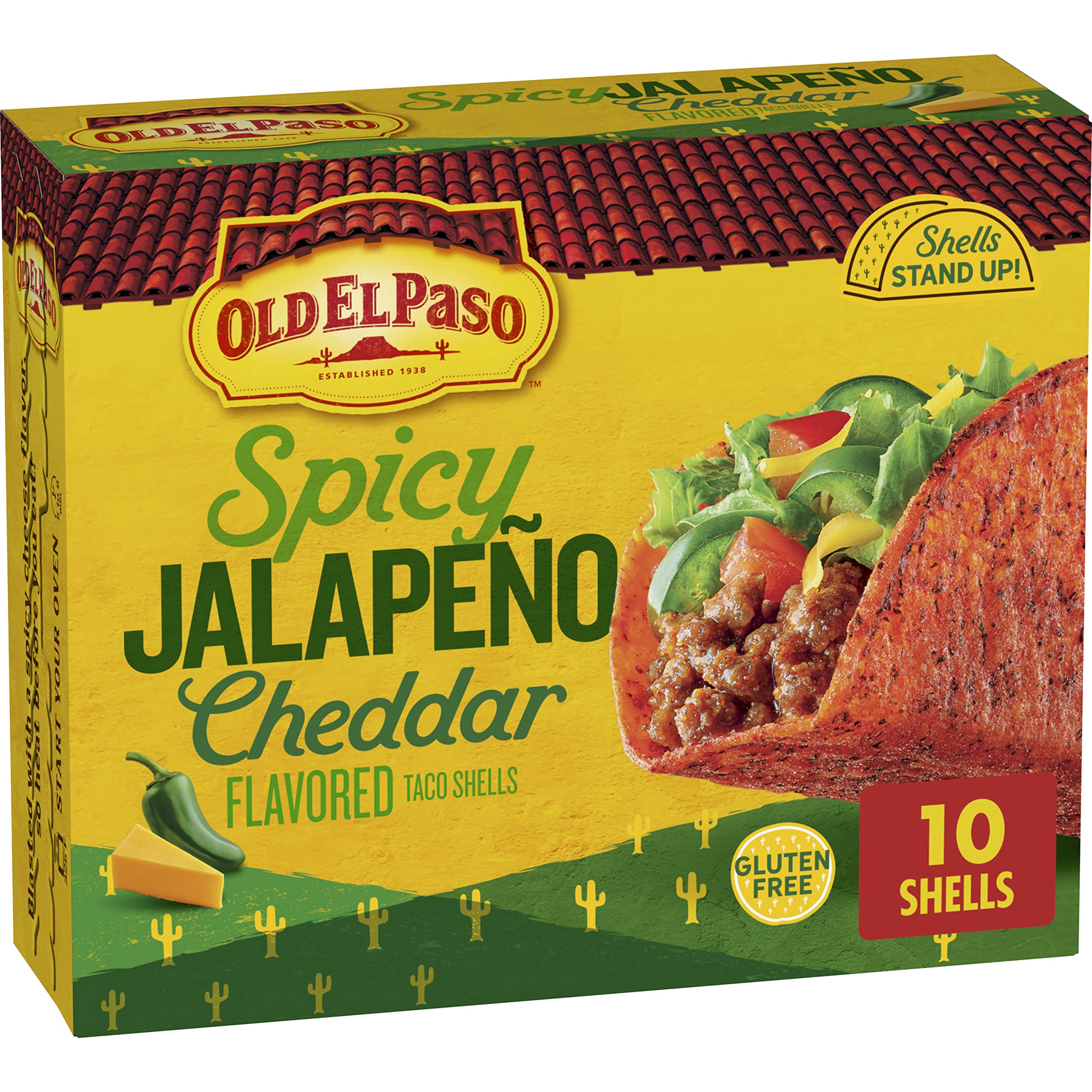 10-Count Old El Paso Stand 'N Stuff Taco Shells (Spicy Jalapeño Cheddar) $2.90 w/ S&S + Free Shipping w/ Prime or on $35+