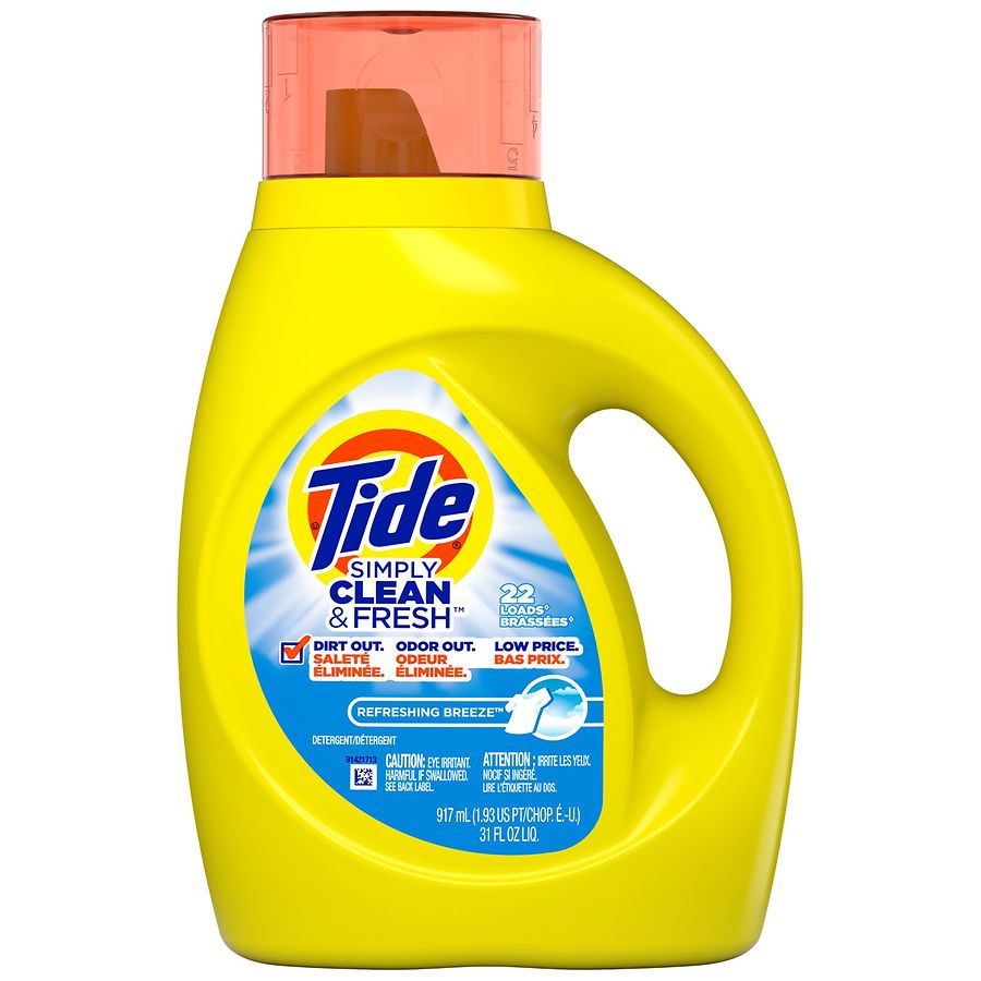 31-Oz Tide Simply +Oxi Liquid Laundry Detergent, 35-Oz Gain Fabric Softener 4 for $10 & More at Walgreens + Free Store Pickup