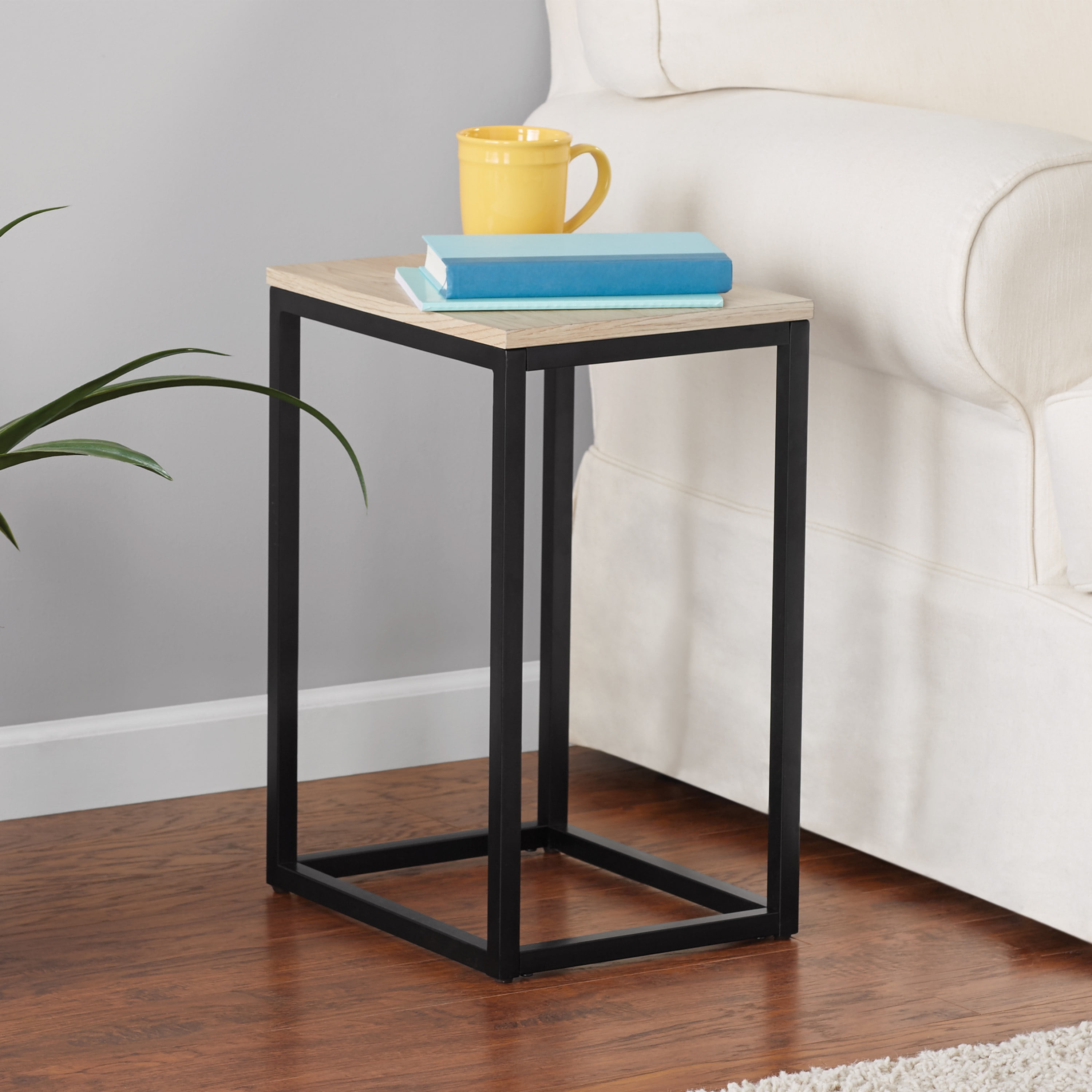Mainstays Rectangle End Table (Natural Finish Top with Black Frame) $16.75  + Free S&H w/ Walmart+ or $35+