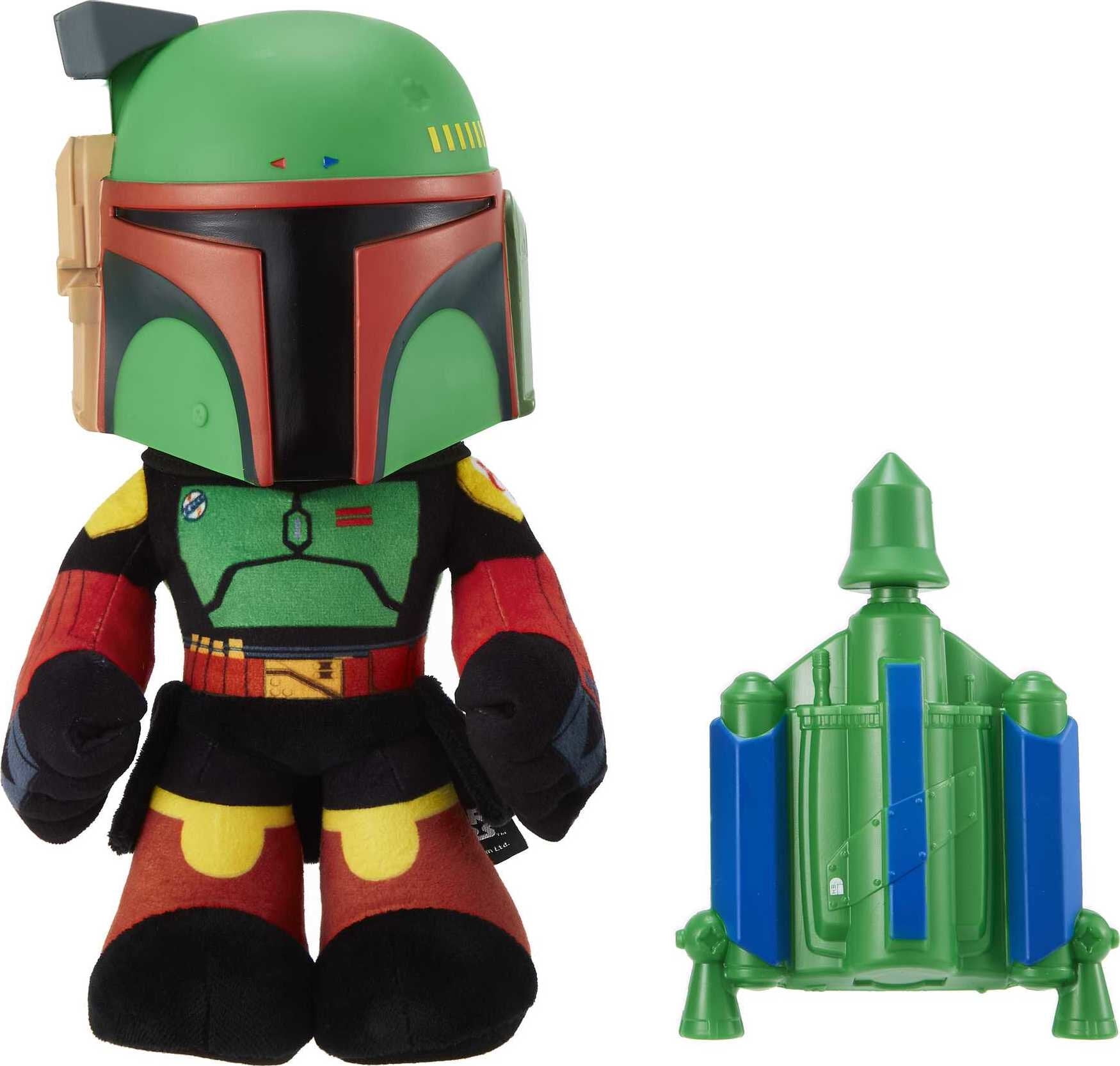12" Star Wars Boba Fett Voice Changer Plush Toy w/ Rocket Launcher Pack $6.10 + Free S&H w/ Walmart+ or $35+