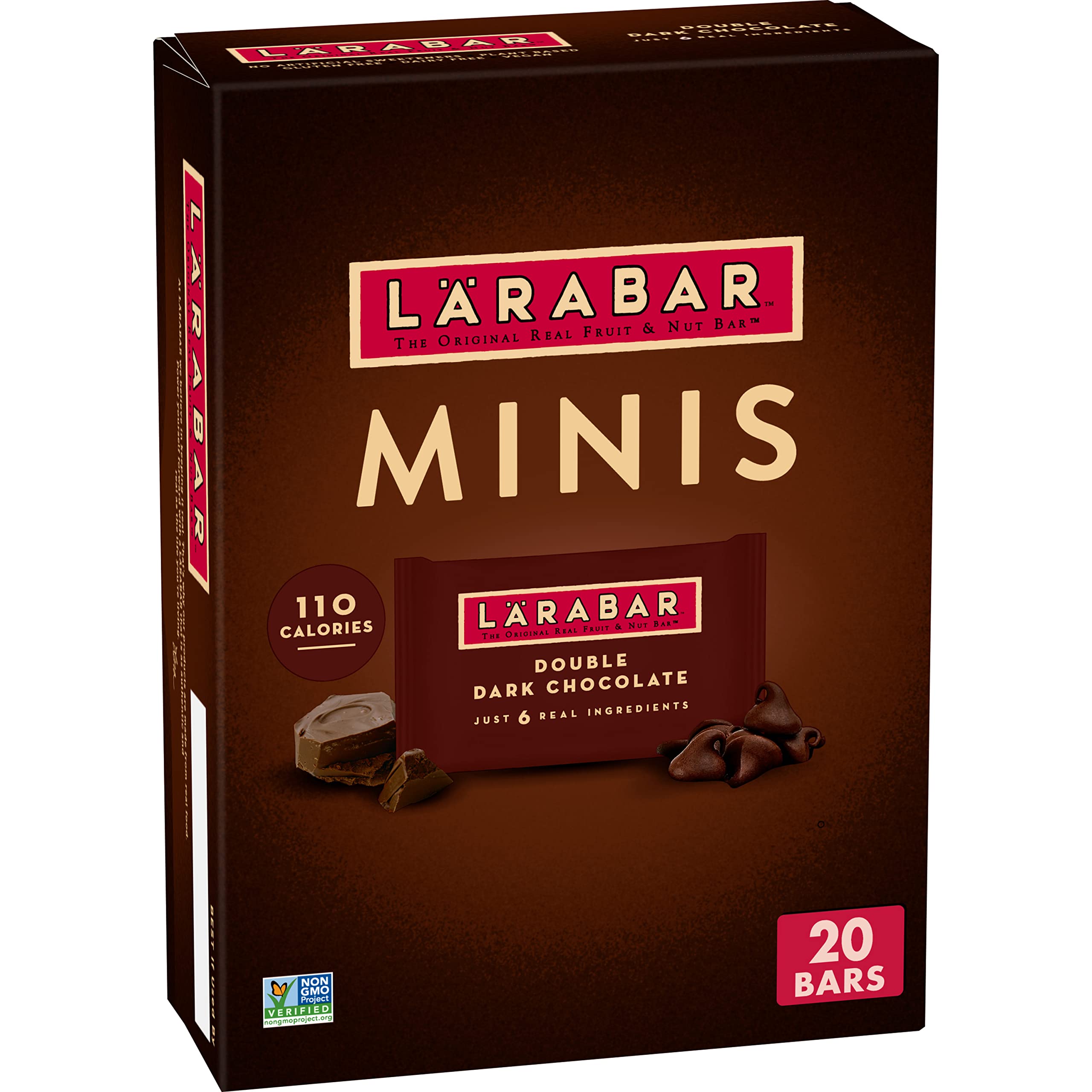 20-Count 0.78-Oz Larabar Double Dark Chocolate Mini Bars $7.50 w/ S&S + Free S&H w/ Prime or $35+