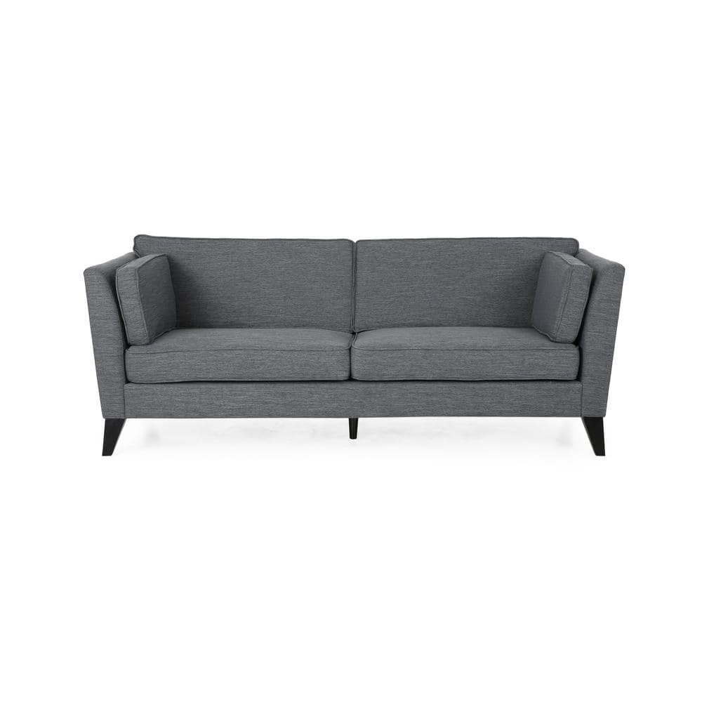 82.5" Noble House Jaxen Fabric Contemporary 3-Seater Sofa (Charcoal) $237.35 & More + Free Shipping
