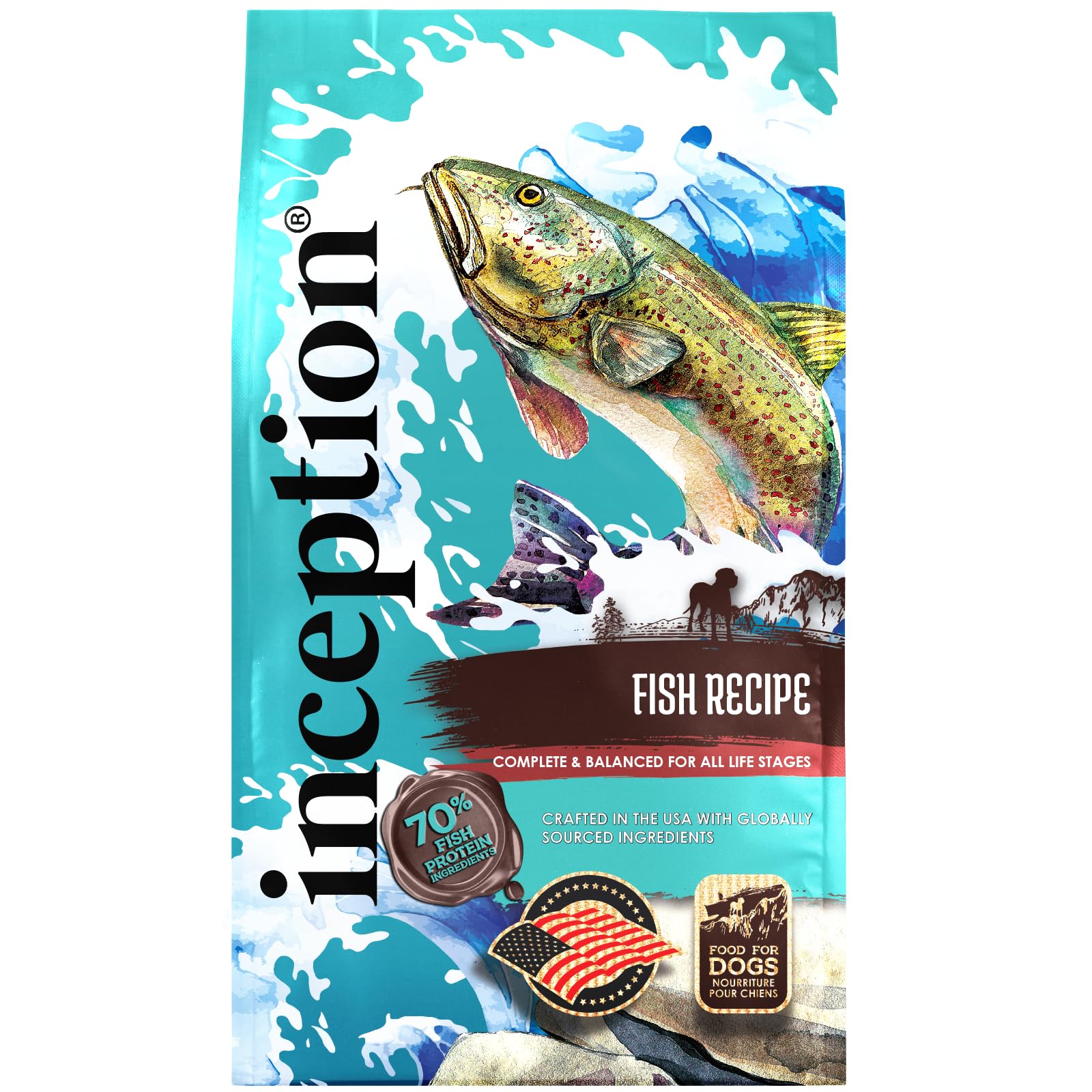 4-Lbs Inception Dry Dog Food Fish Recipe (Legume Free, Meat First) $6.65 w/ S&S + Free Shipping w/ Prime or on $35+