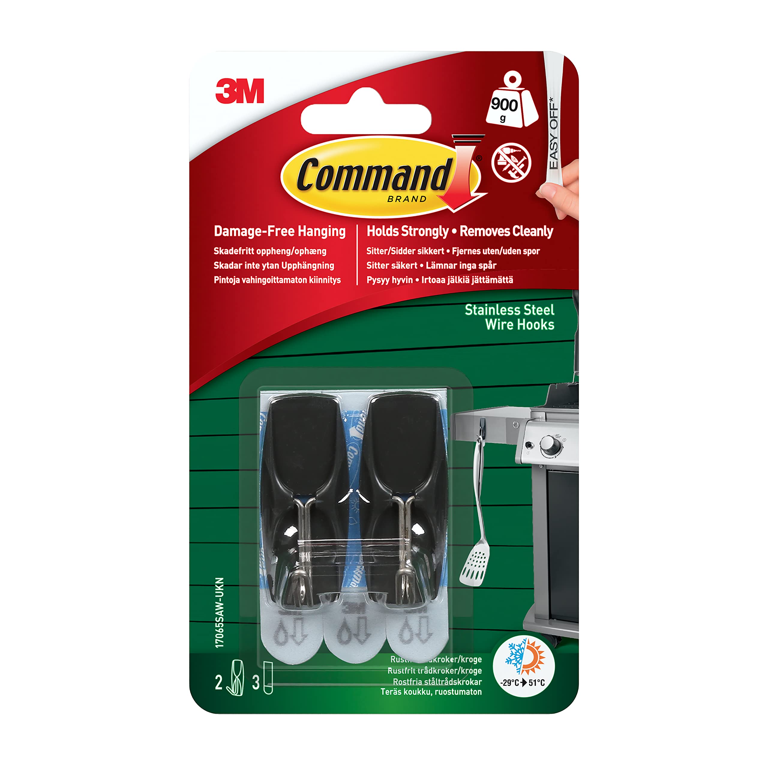 2-Pack Command Outdoor Stainless Steel Wire Hooks $4 + Free Shipping w/ Prime or on $35+