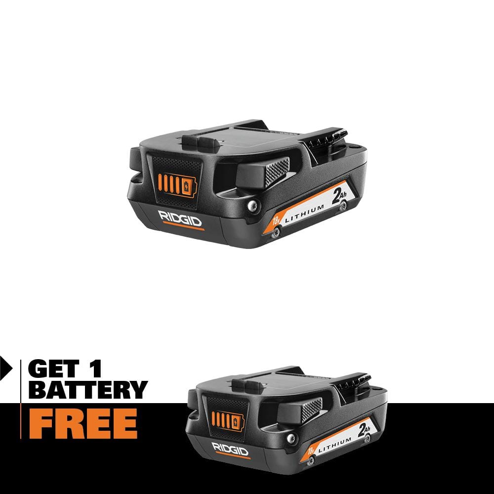 RIDGID 18V 2.0 Ah Lithium-Ion Battery with 2.0 Ah Battery (B1G1 FREE) $69 & More + Free Shipping