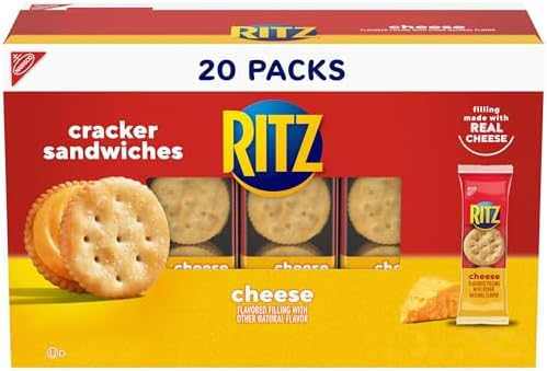 20 Snack Packs RITZ Cheese Sandwich Crackers (6 Crackers Per Pack) $5.60 w/ S&S + Free S&H w/ Prime or $35+