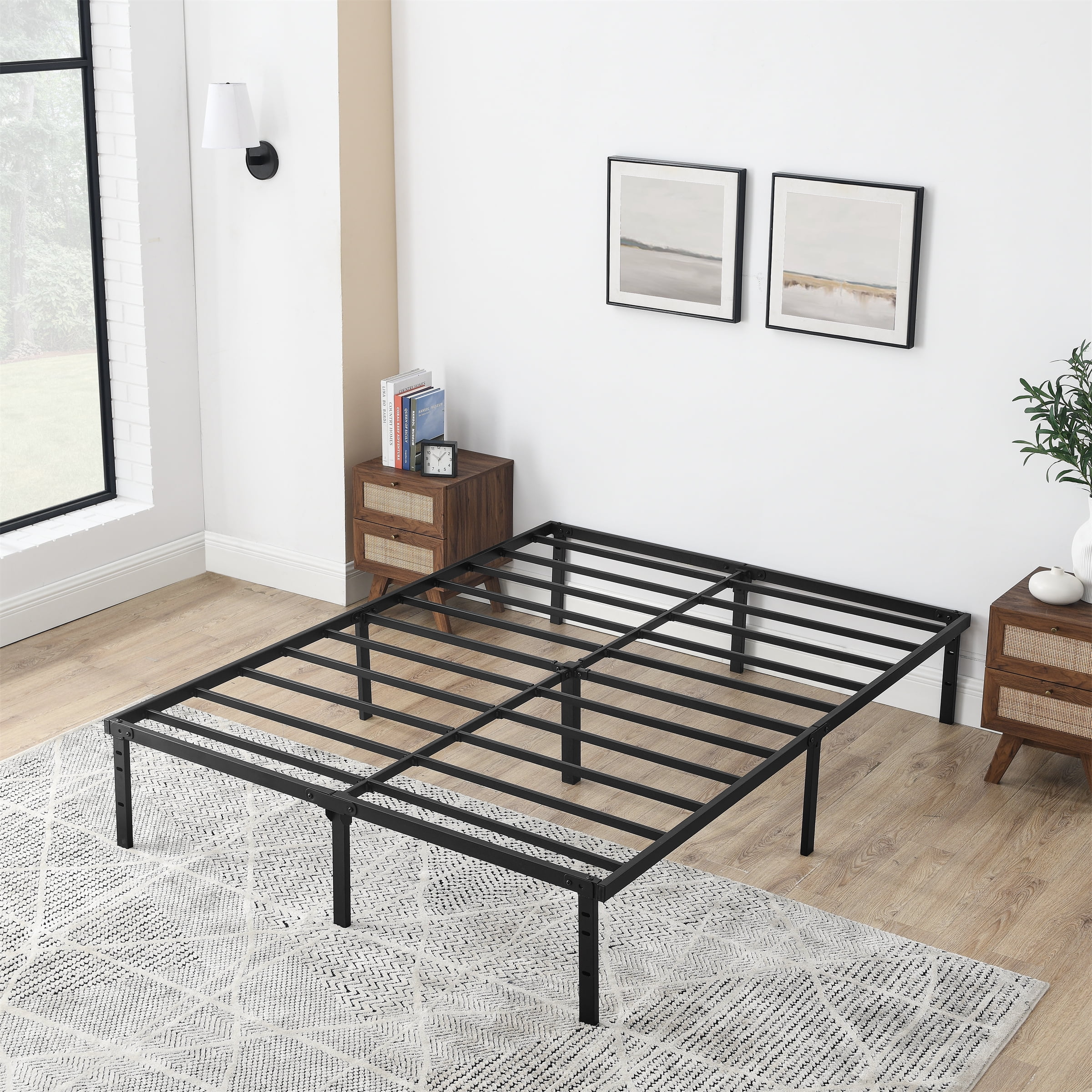 14-mainstays-heavy-duty-steel-slat-queen-platform-bed-frame-black