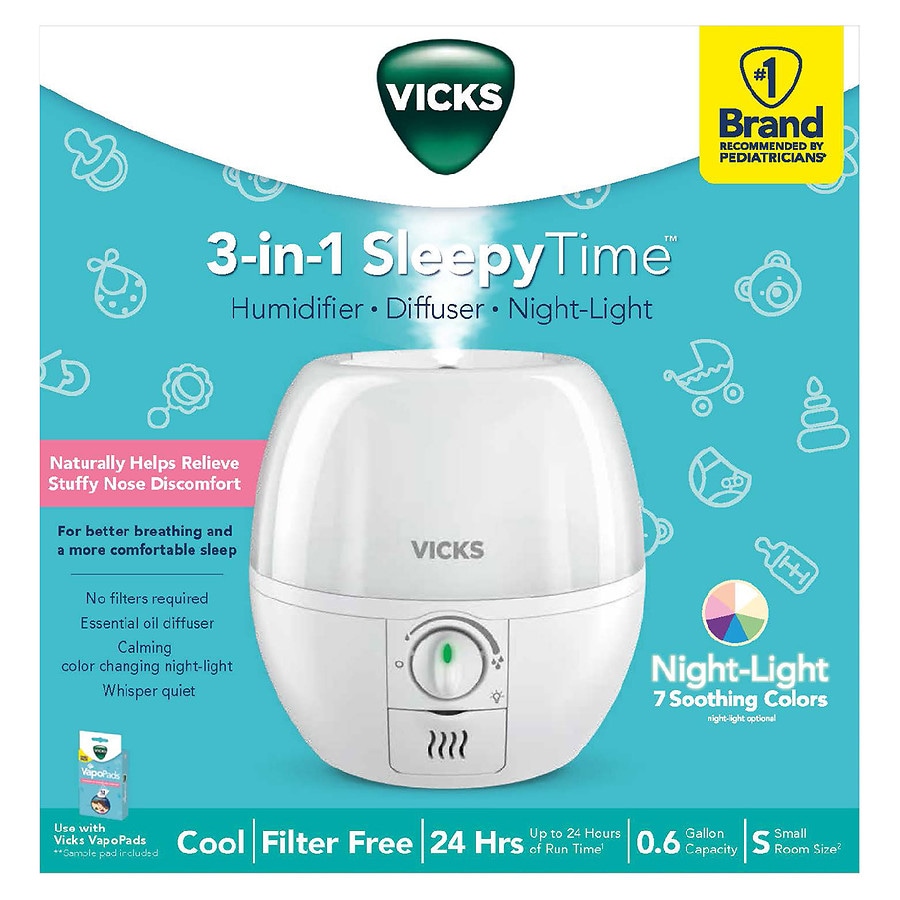 Vicks 3-in-1 Sleepy Time Ultrasonic Humidifier & Essential Oil Diffuser $18 at Walgreens w/ Free Store Pickup