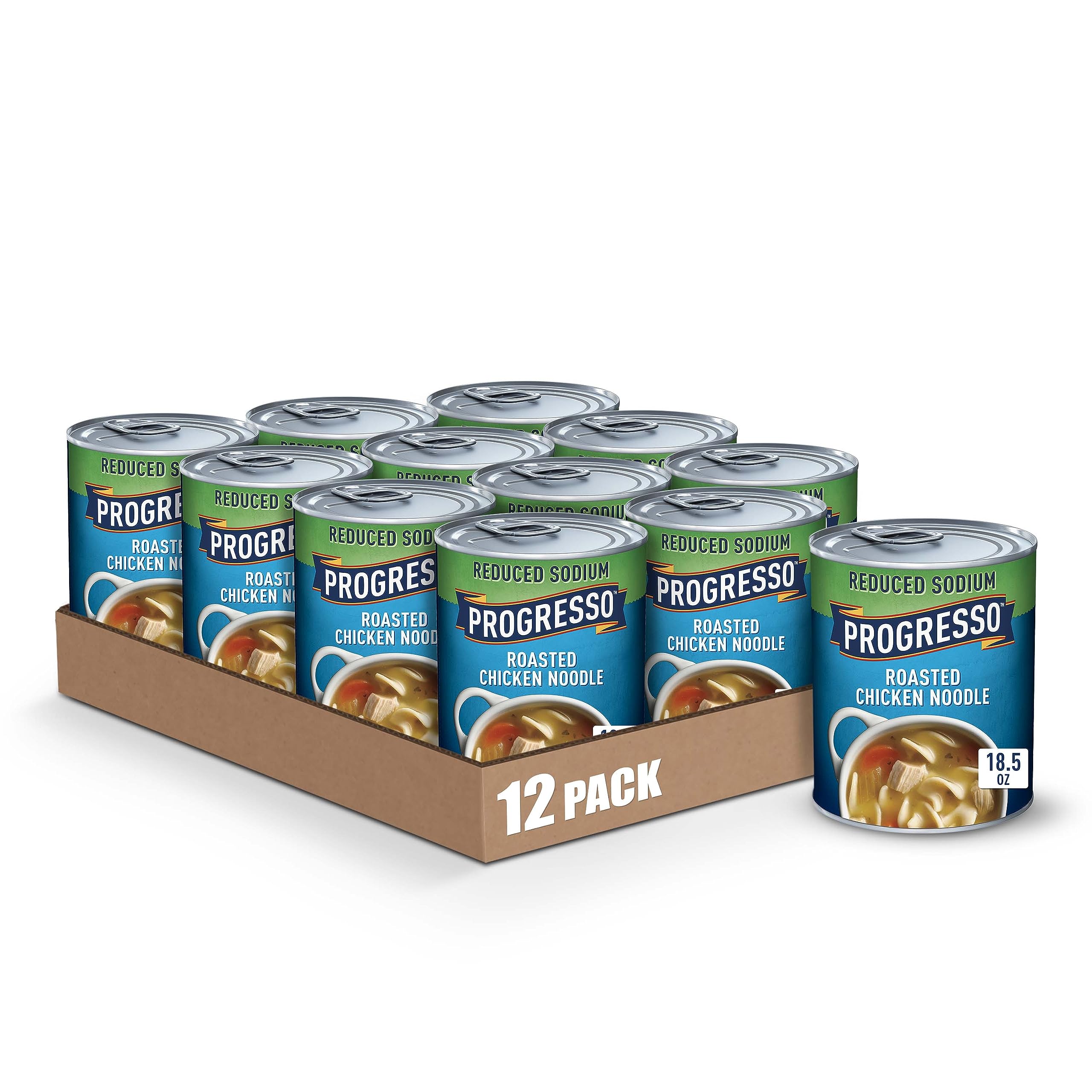 12-Pack 18.5-Oz Progresso Roasted Chicken Noodle Soup (Reduced Sodium) $14.55 w/ S&S + Free S&H w/ Prime or $35+