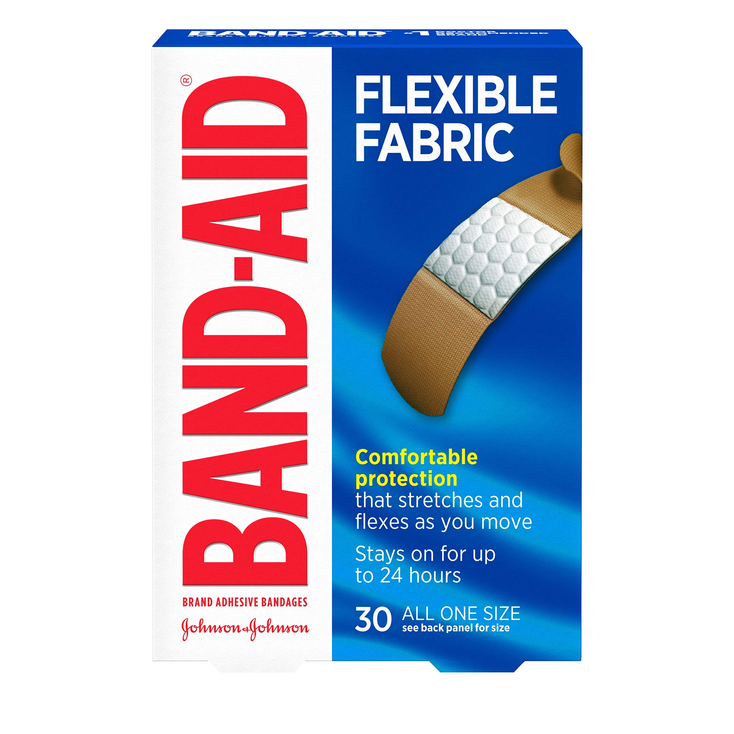 30-Count Band-Aid Brand Flexible Fabric Adhesive Bandages (All One Size) $1.95 w/ S&S + Free Shipping w/ Prime or on $35+