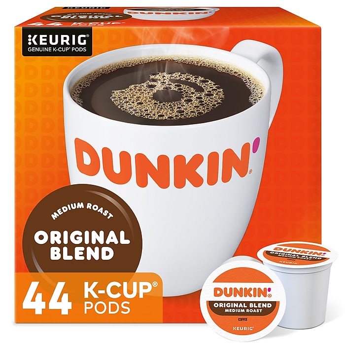 44-Count Dunkin' Donuts Original Blend Coffee, Keurig K-Cup Pods (Medium Roast) $20 or less + Free Shipping