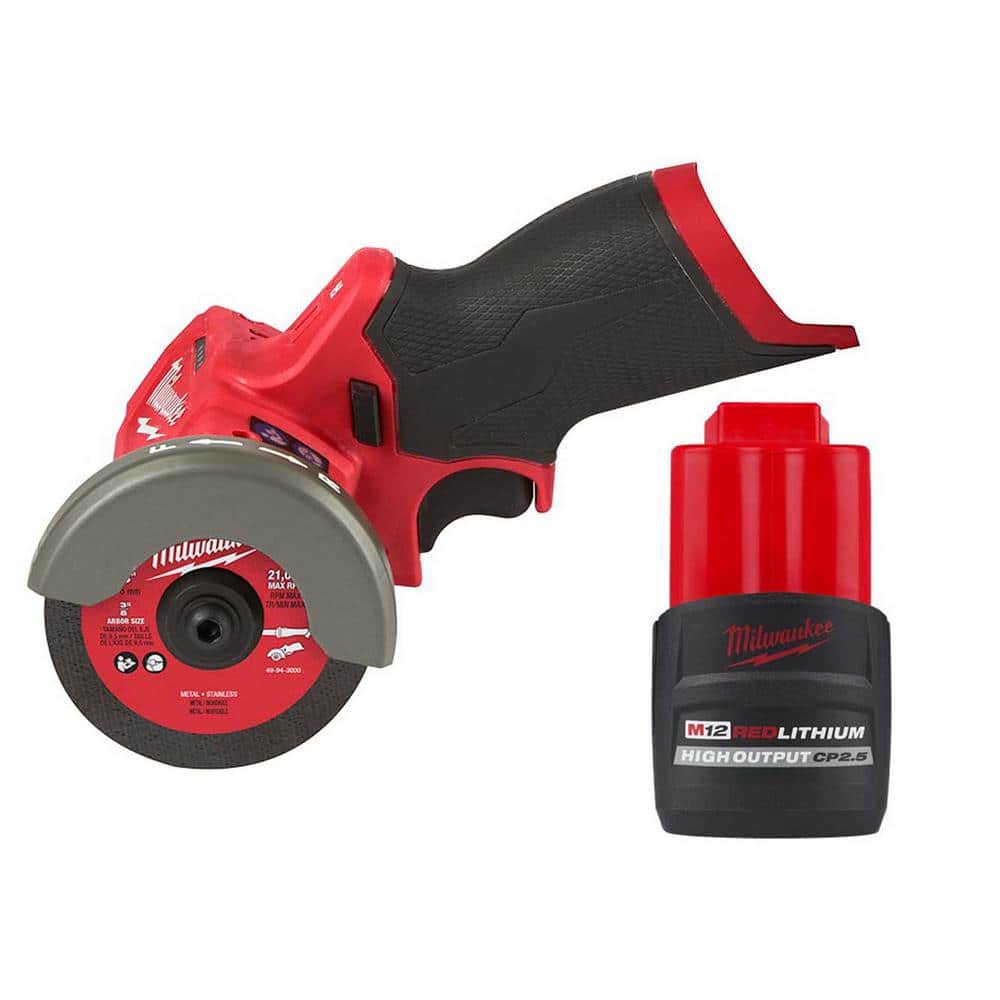 Milwaukee M12 FUEL 12V Lithium-Ion Brushless Cordless 3" Cut Off Saw w/High Output 2.5Ah Battery + Free 2.5Ah Battery Pack $119 w/ Free Shipping