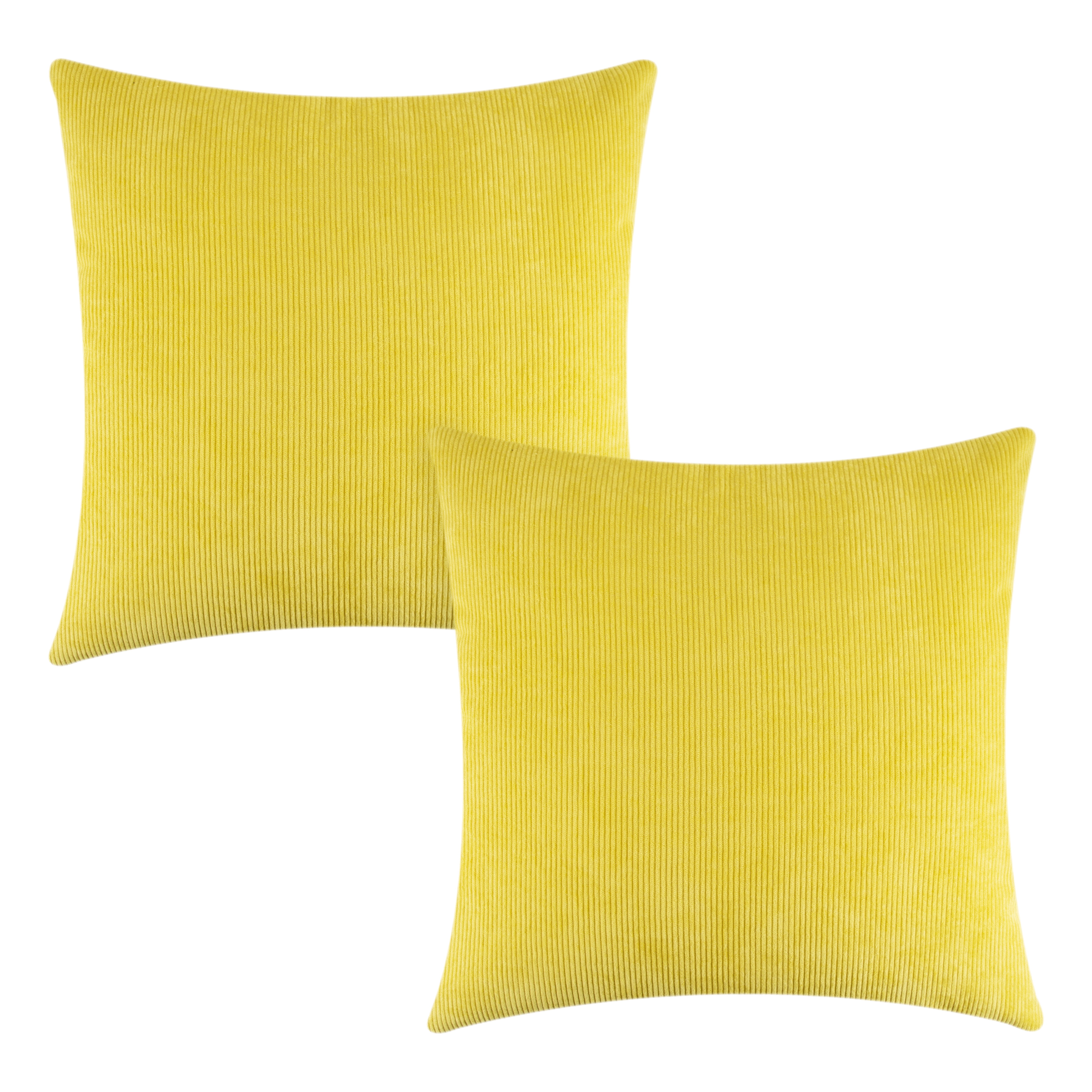 2-Pack 18" x 18" Mainstays Corduroy Pillow Cover (Mustard) $2.15  + Free S&H w/ Walmart+ or $35+