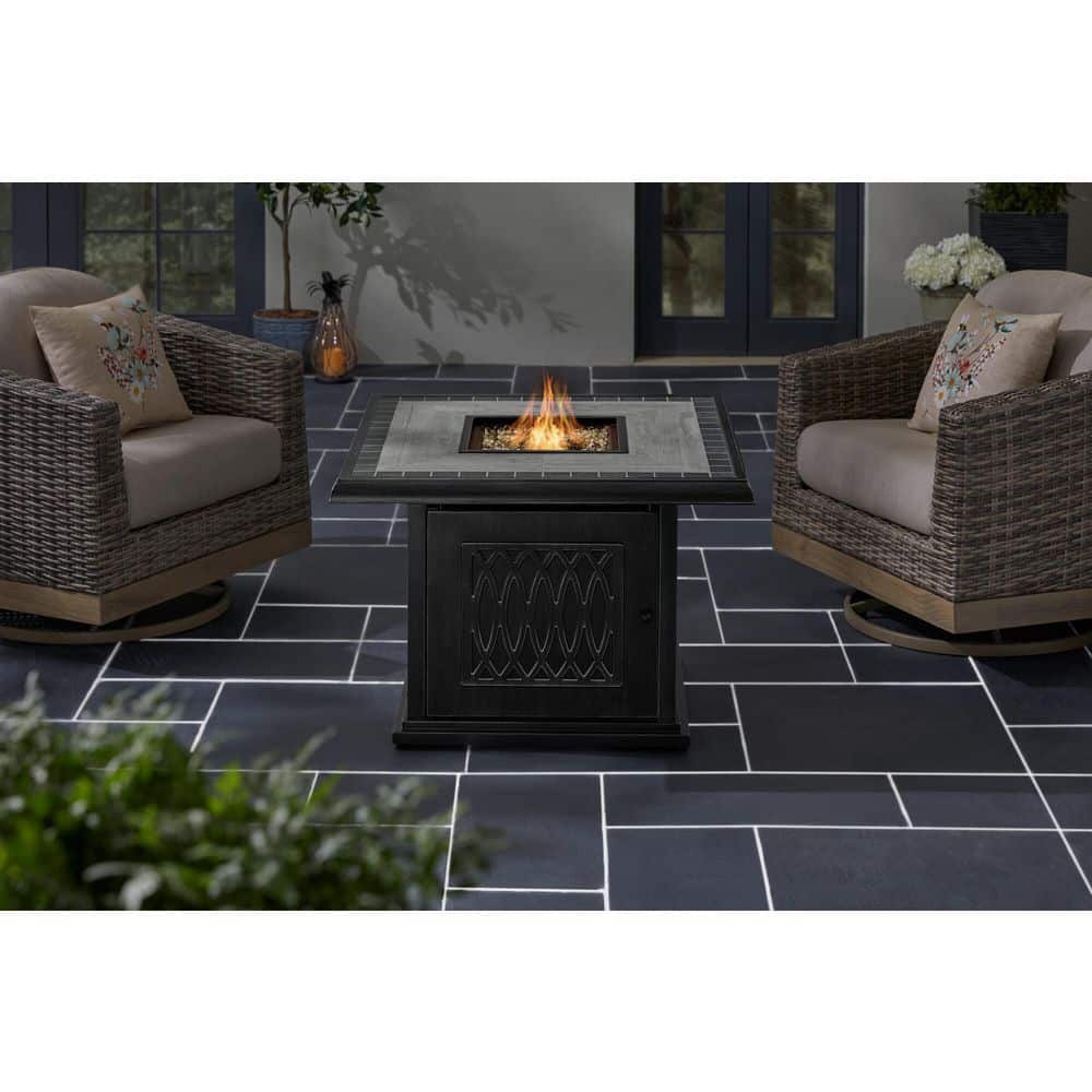 Home Decorators Collection St. Charles Steel and Aluminum Outdoor Fire Pit Table $155 + Free Shipping