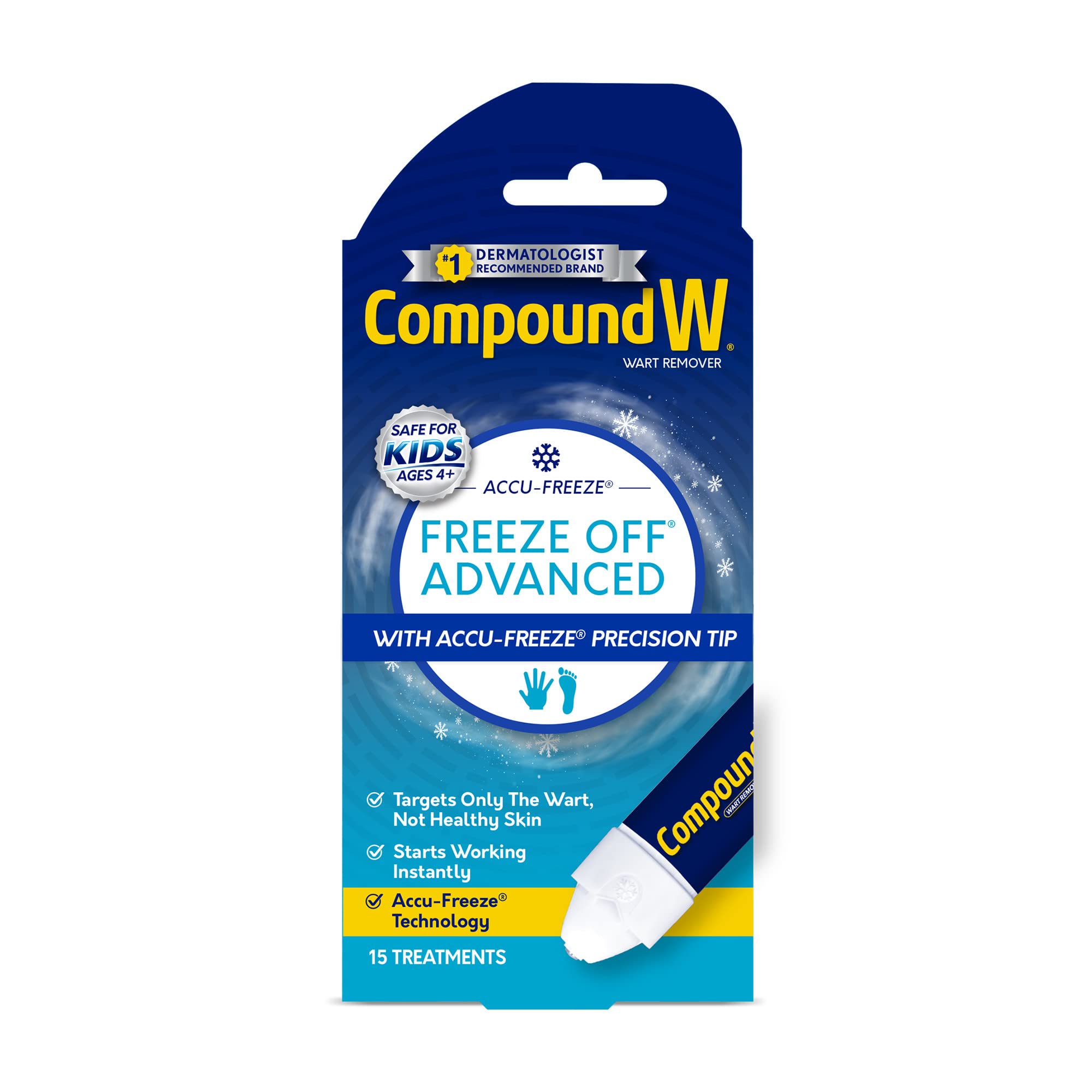 15-Treatment Compound W Freeze Off Advanced Wart Remover with Accu-Freeze $3.59 w/ S&S + Free Shipping w/ Prime or on $35+