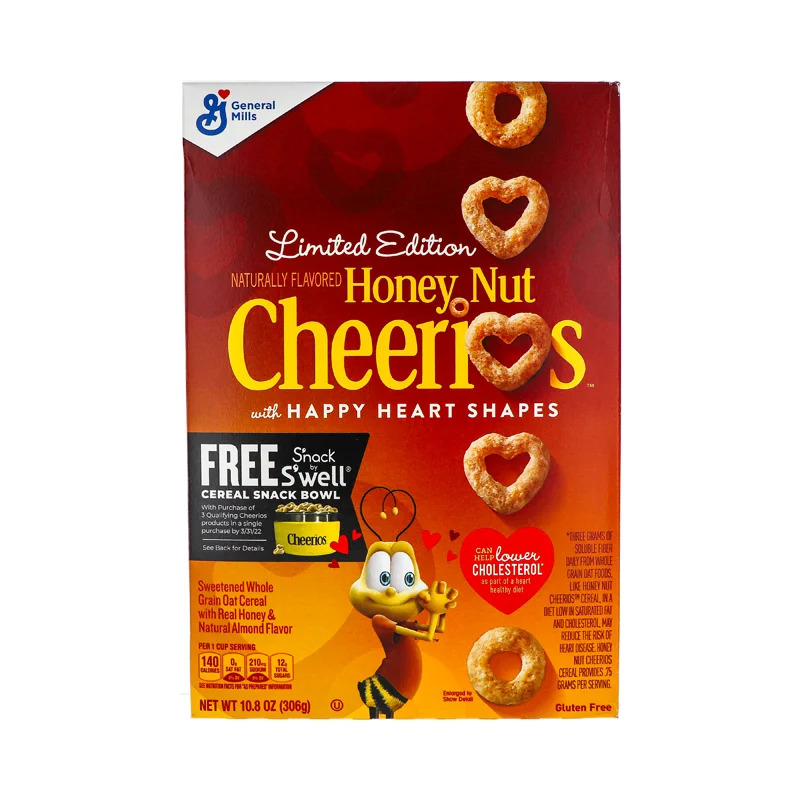 10.8-Oz Honey Nut Cheeris Cereal (Limited Edition Happy Heart Shapes) $2 + Free Shipping w/ Prime or on $35+