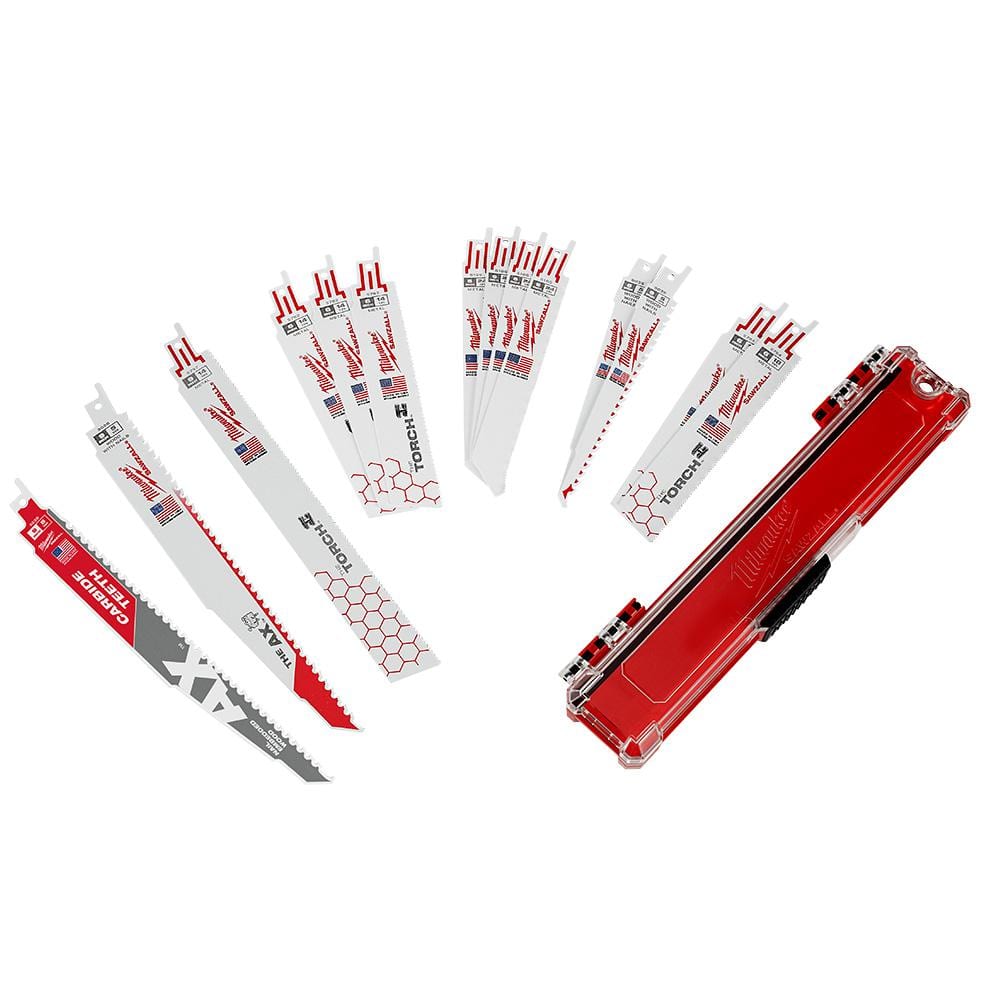 14-Piece SAWZALL 9" 5 TPI Bi-Metal Reciprocating Saw Blade Set w/Carbide AX Blade $19 + Free Shipping