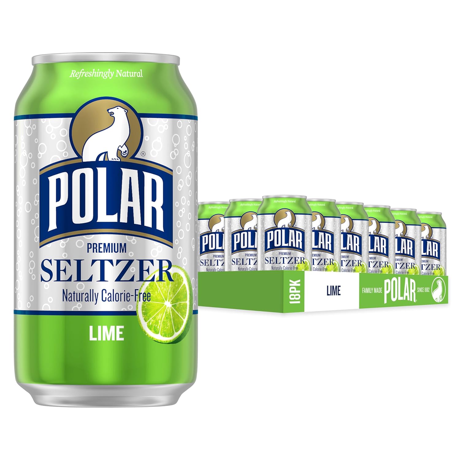 18-Pack 12-Oz Polar Seltzer Water (Lime)