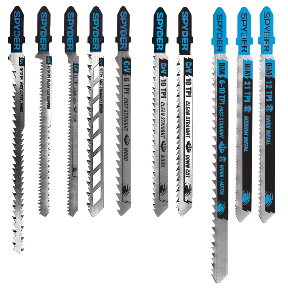 10-Pack Spyder T-Shank Jig Saw Blade Set