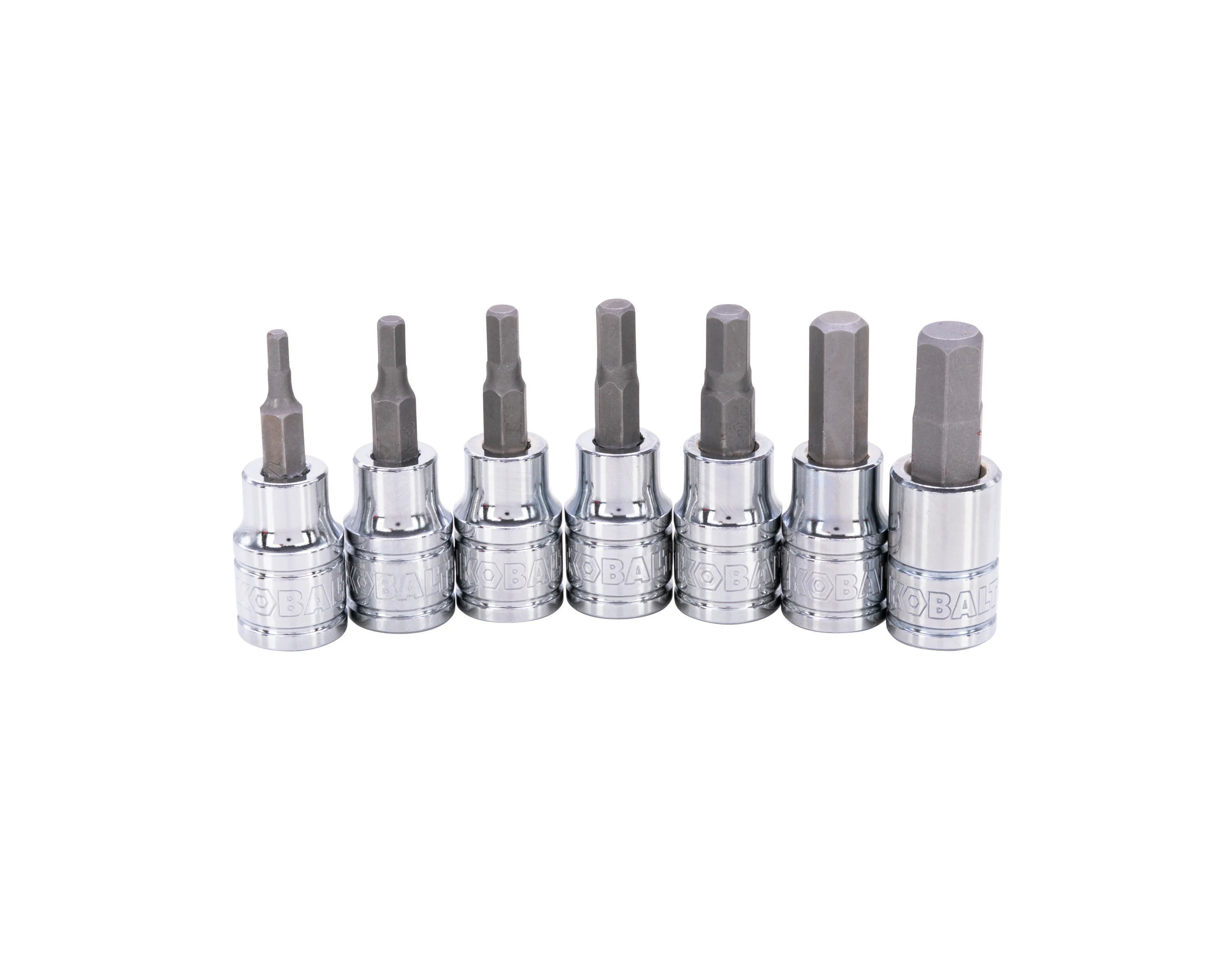 7 Piece Kobalt 3 8 Drive Set Hex Bit Driver Socket Set Metric Or SAE 