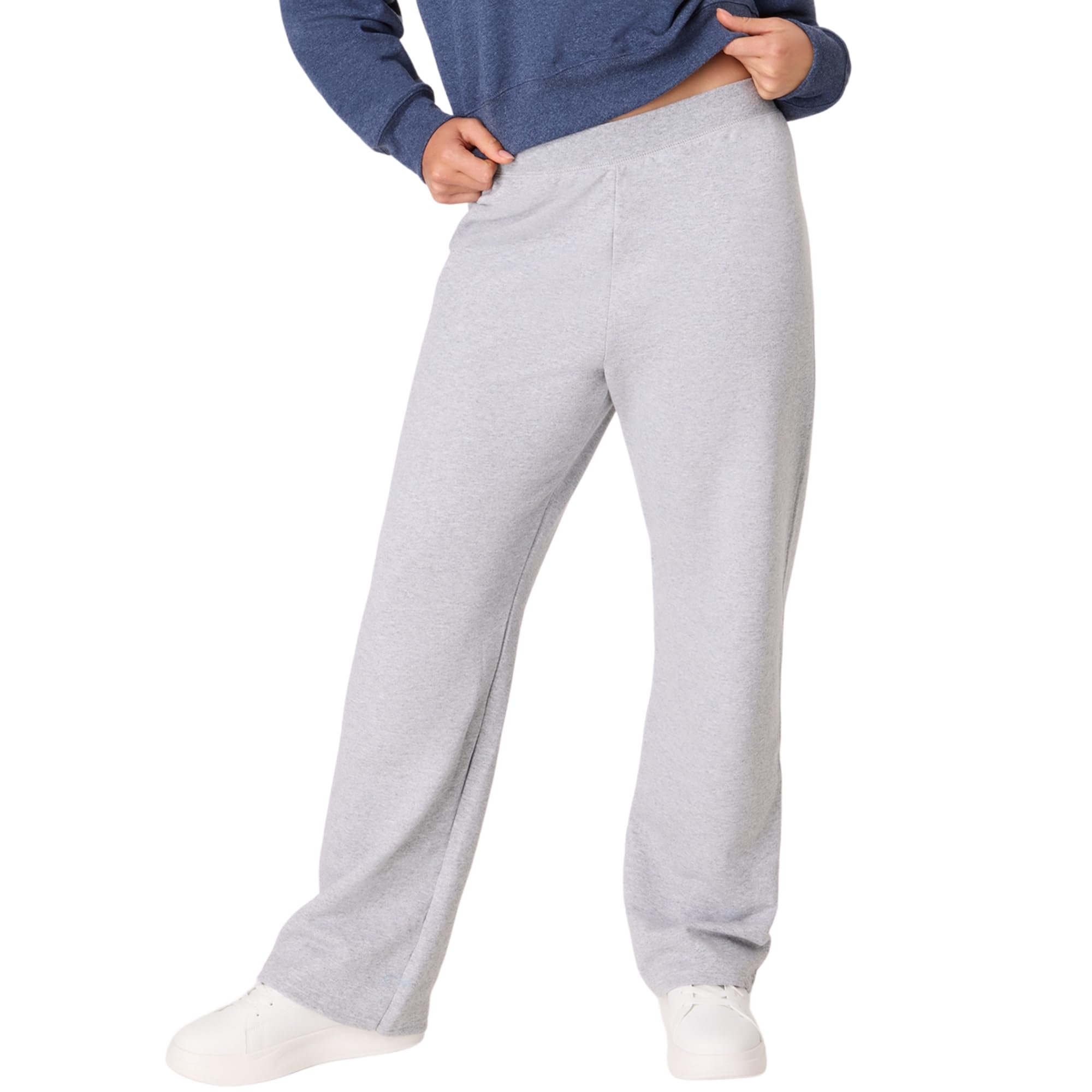 Hanes Women's EcoSmart Open Bottom Leg Sweatpants (Light Steel, Various Sizes) $5.26 + Free Shipping w/ Prime or on $35+
