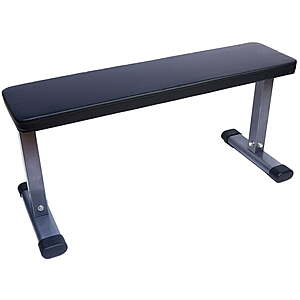 Everyday Essentials Steel Frame Flat Weight Training Bench (600-Lb Capacity)