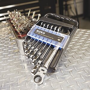 7 Piece Klutch Flex Ratcheting Wrench Set Metric