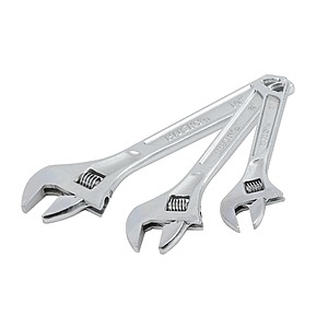 3 Piece Husky Adjustable Wrench Set 1000 Lumen LED Utility Light