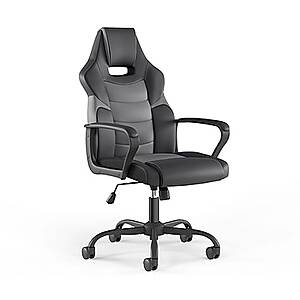 Staples Emerge Vector Luxura Faux Leather Reclining Gaming Chair