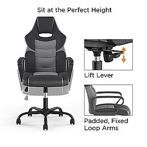 Staples gaming chair black and 2025 gray