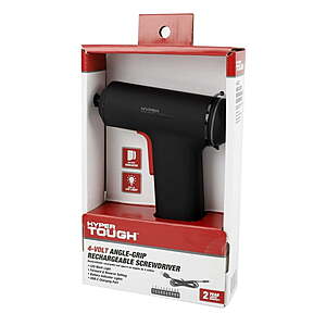 Hyper Tough 4 Volt Max Lithium Ion Cordless Screwdriver Angle or