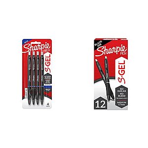 Sharpie S-Gel Pens, Medium Point (0.7mm). Ink Color Is Blue And Black. 10  Count