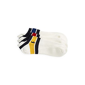 3-Pack Polo Ralph Lauren Men's Assorted Vintage Varsity Stripe No-Show Socks (Off White) $8.60 + Free Shipping