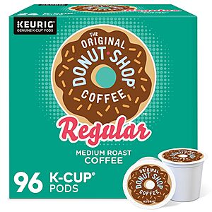 96-Count The Original Donut Shop Coffee Regular K-cup Coffee Pods (Medium Roast) $33.75 w/ S&S + Free Shipping w/ Prime or on $35+