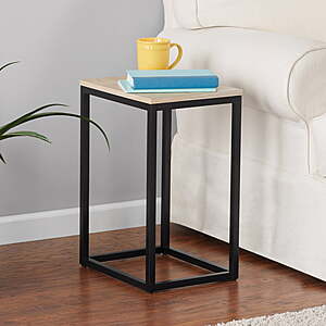 Mainstays Rectangle End Table (Natural Finish Top with Black Frame) $  16.75  + Free S&H w/ Walmart+ or $  35+