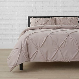 3-Piece StyleWell Celina Dusty Mauve Pinched Pleat Comforter Set (Queen/Full) $20 + Free Shipping