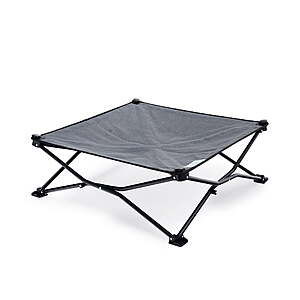 Coolaroo On the Go Foldable Elevated Travel Dog Bed (Medium, Steel Grey) $15.45 