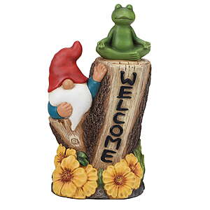 13.75" Mainstays Outdoor Welcome Garden Statue (Gnome & Frog) $  4.95 + Free S&H w/ Walmart+ or on $  35+