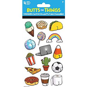 4-Sheet Butts on Things Standard Sticker Sheets $1.59 + Free Shipping w/ Prime or $35+