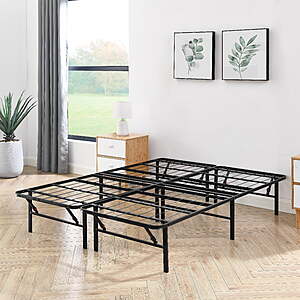 Mainstays King 14" High Profile Foldable Steel Platform Bed Frame (Black) $59.30 + Free Shipping